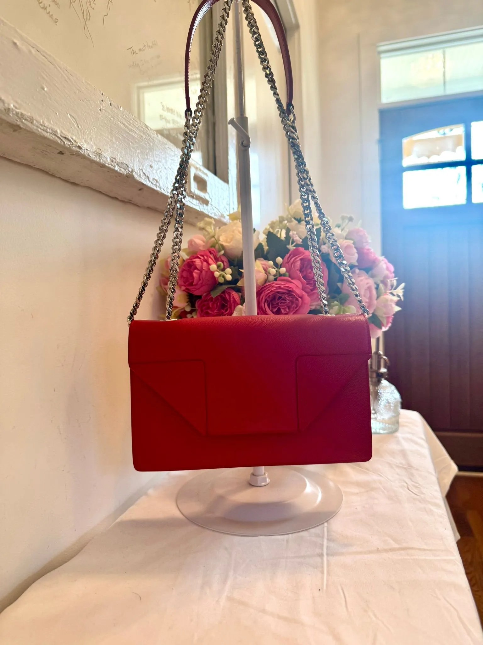 Authenticated Red YSL Crossbody — pre-owned luxury designer bag | LaceLuxx