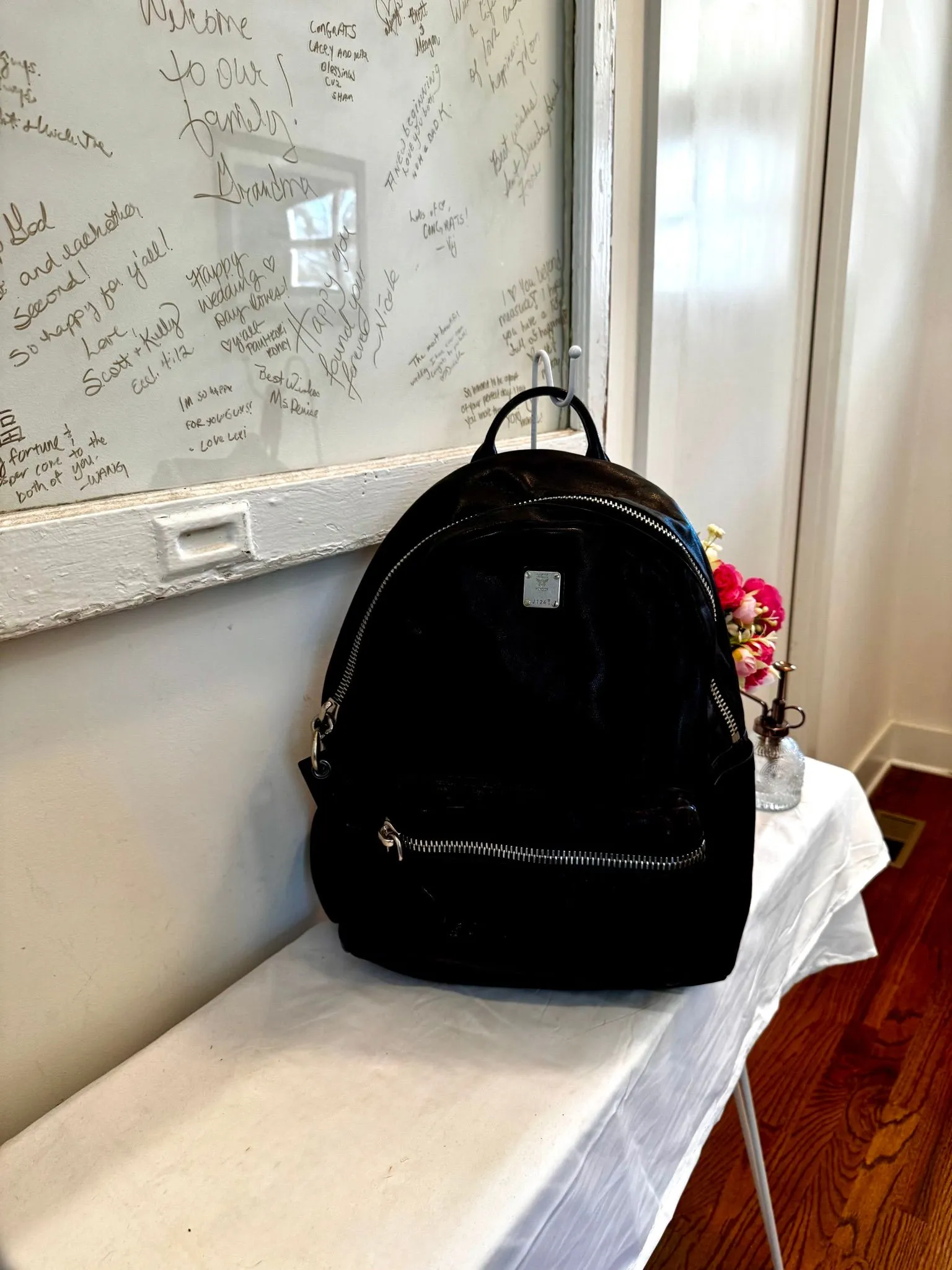 Authenticated Black Soft Leather MCM Backpack (Cost share 2020 and 2050) — pre-owned luxury designer bag | LaceLuxx