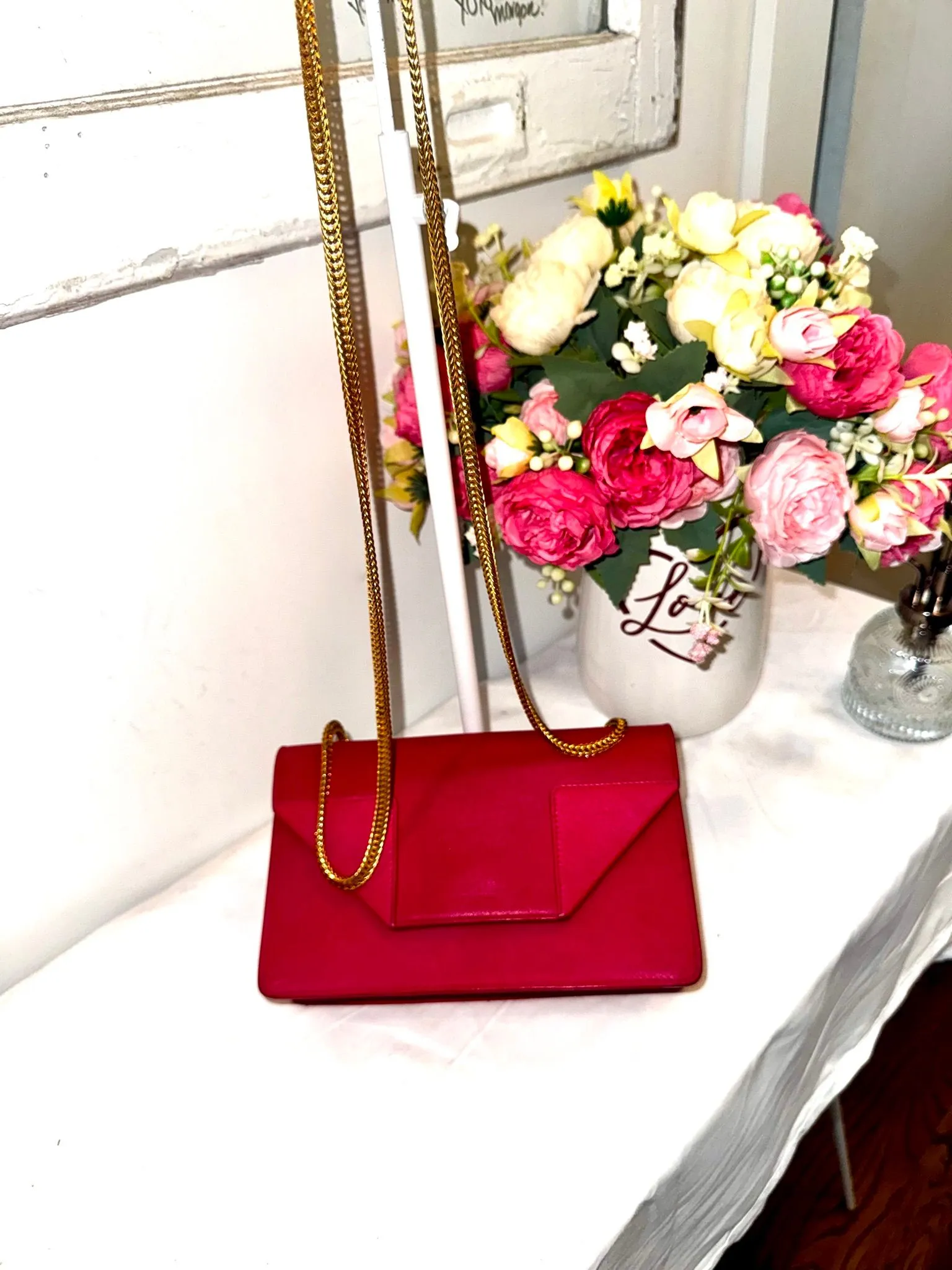 Authenticated Fushia Pink YSL Crossbody — pre-owned luxury designer bag | LaceLuxx