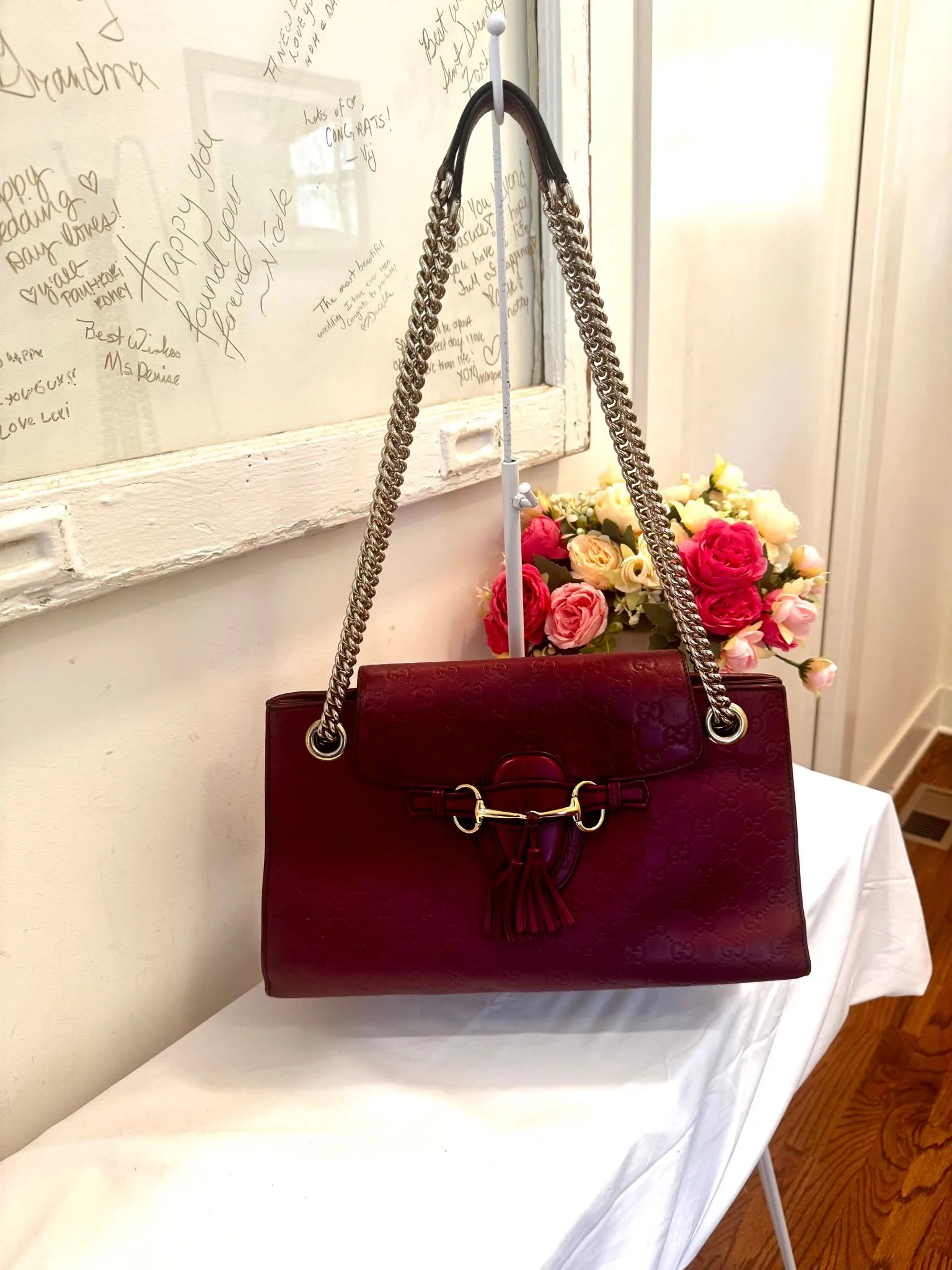Authenticated Gucci Emily in Red — pre-owned luxury designer bag | LaceLuxx