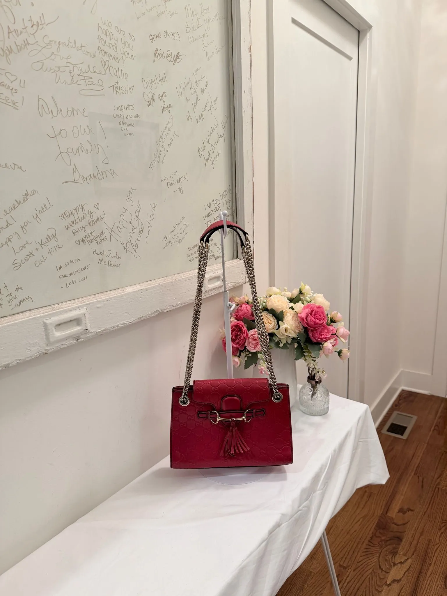 Authenticated Red Gucci Emily — pre-owned luxury designer bag | LaceLuxx