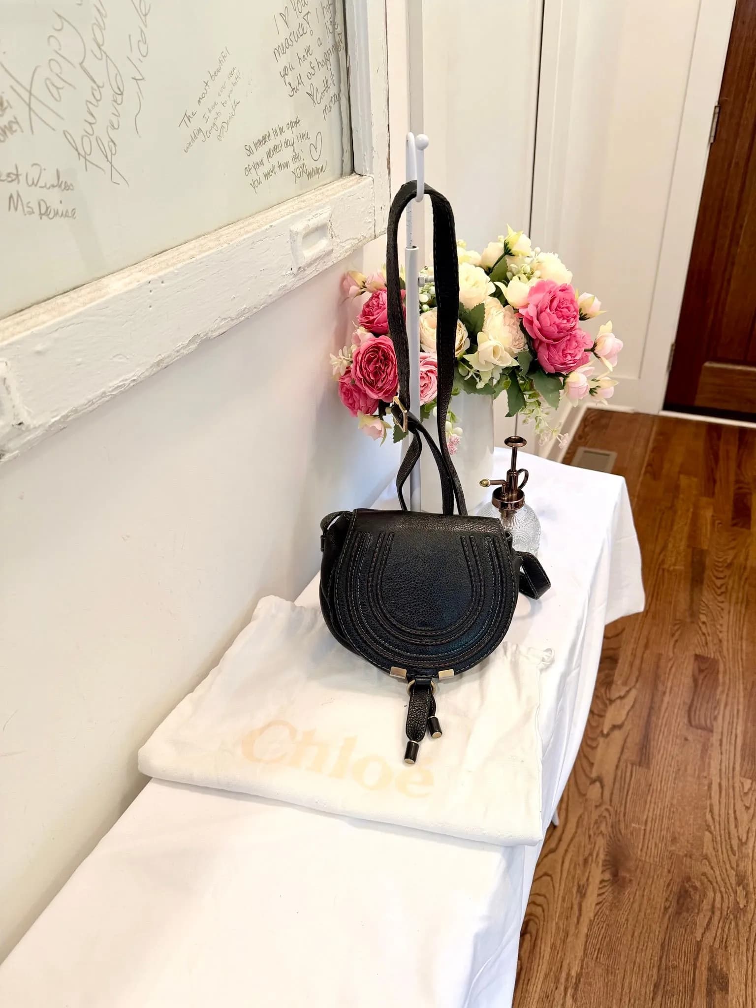 Authenticated Small Black Chloe Marcie Crossbody (Cost Ave with 2246) — pre-owned luxury designer Chloé bag | LaceLuxx