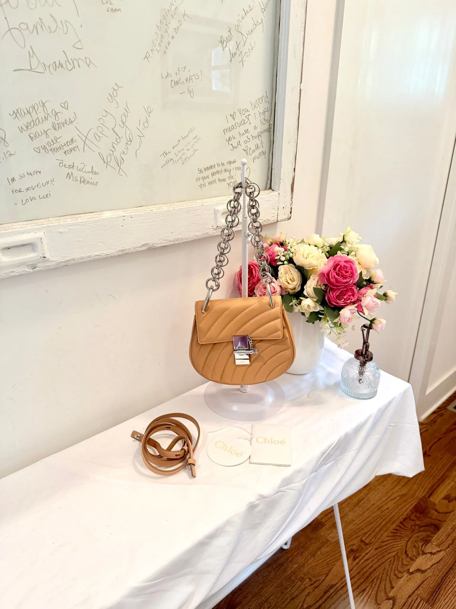 Authenticated Chloe Blushy Pink Bisou Drew Crossbody NWOT — pre-owned luxury designer Chloé bag | LaceLuxx