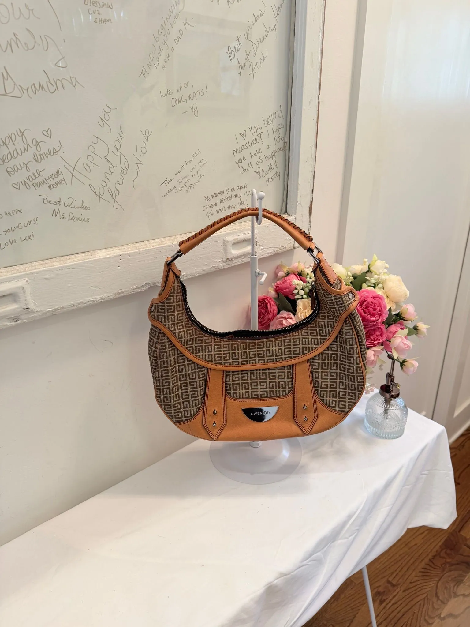 Authenticated Givenchy Monogram Crescent Bag — pre-owned luxury designer bag | LaceLuxx