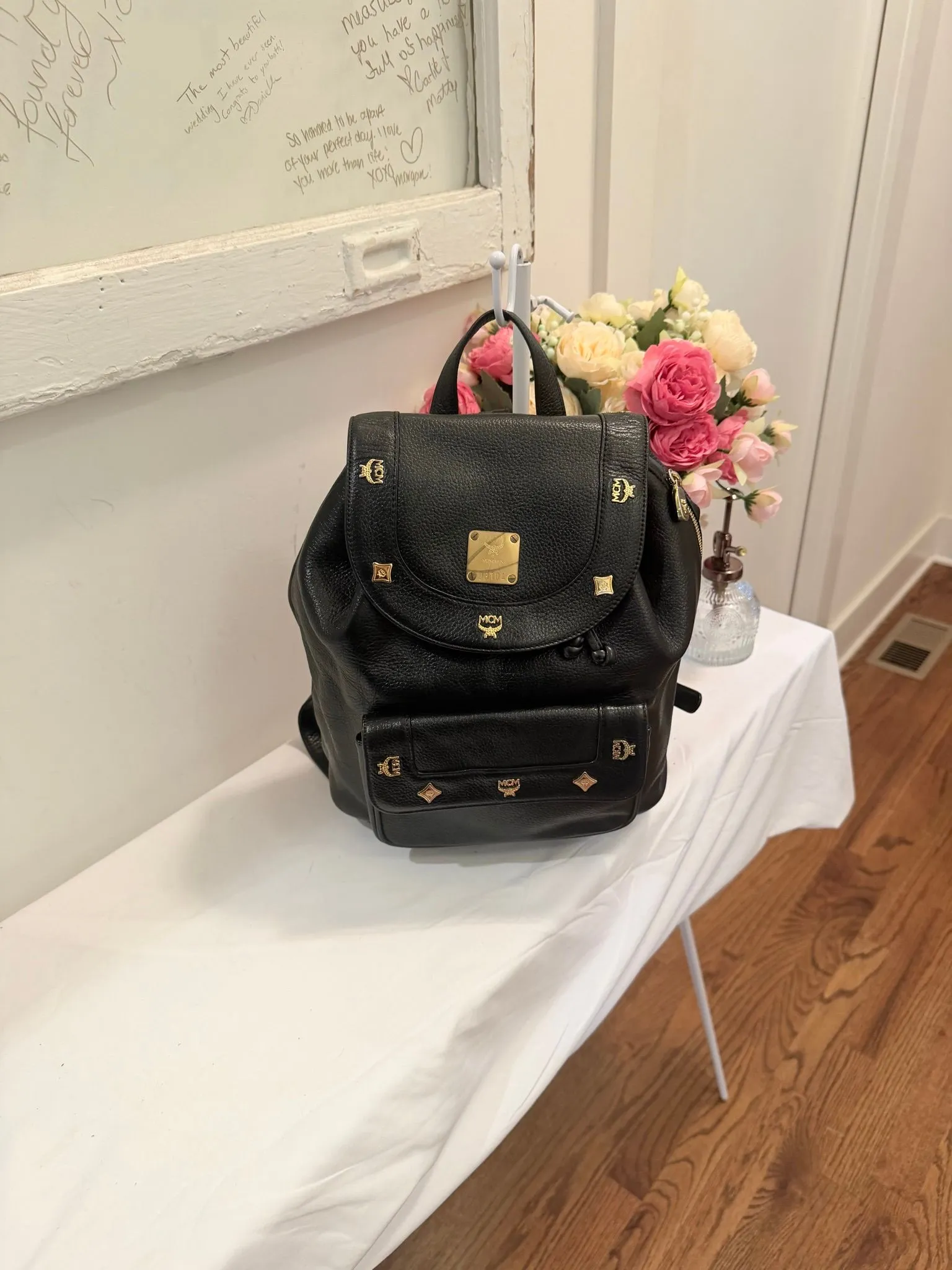 Authenticated Black MCM Mini Backpack — pre-owned luxury designer bag | LaceLuxx
