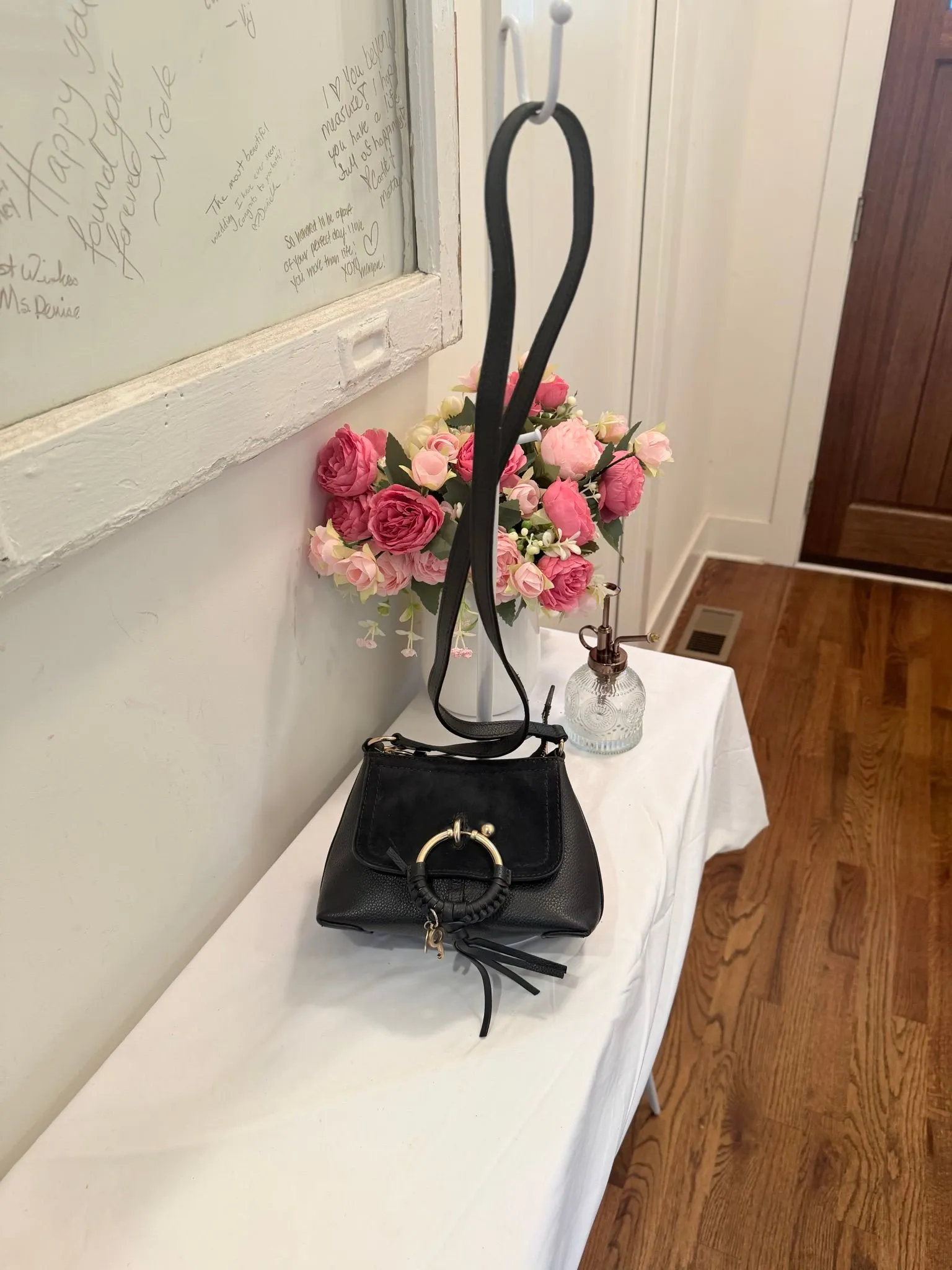 Authenticated Black See by Chloe Mini Joan Crossbody Bag — pre-owned luxury designer Chloé bag | LaceLuxx