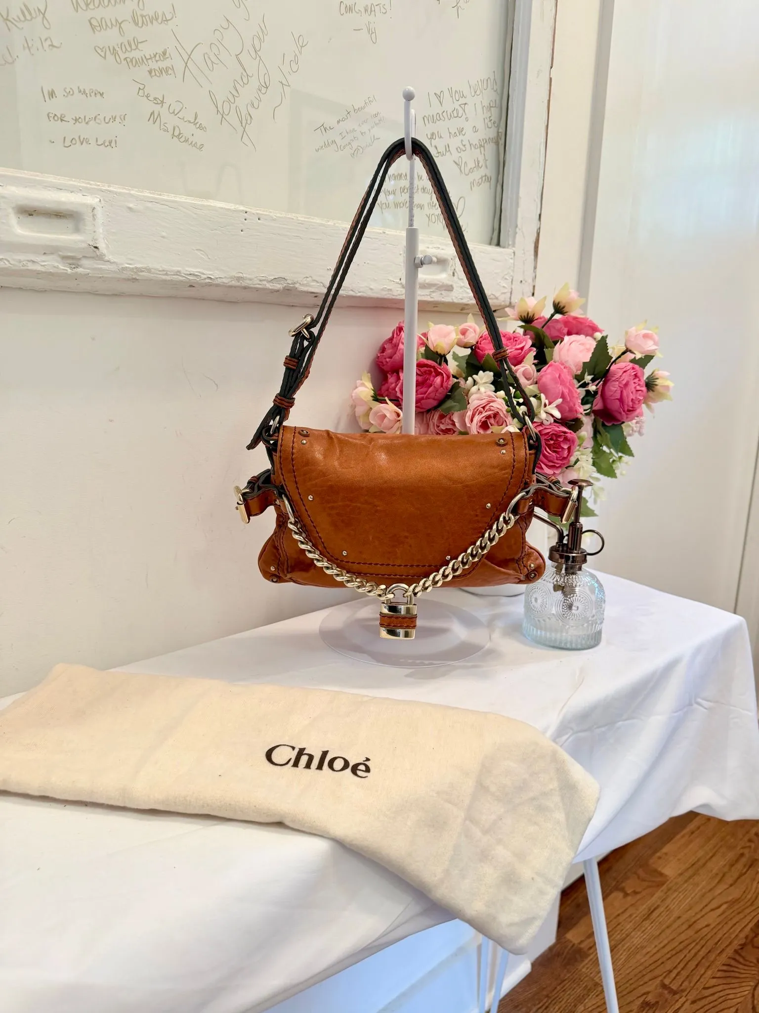 Authenticated Cognac Brown Chloe Paddington Capsule Shoulder Bag — pre-owned luxury designer Chloé bag | LaceLuxx