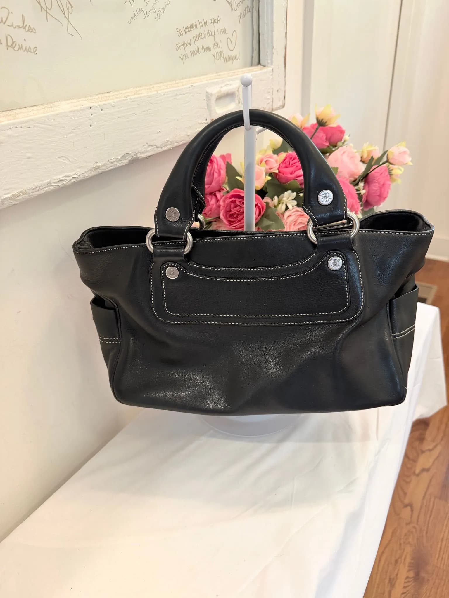 Authenticated Black Celine Boogie Tote Bag — pre-owned luxury designer bag | LaceLuxx