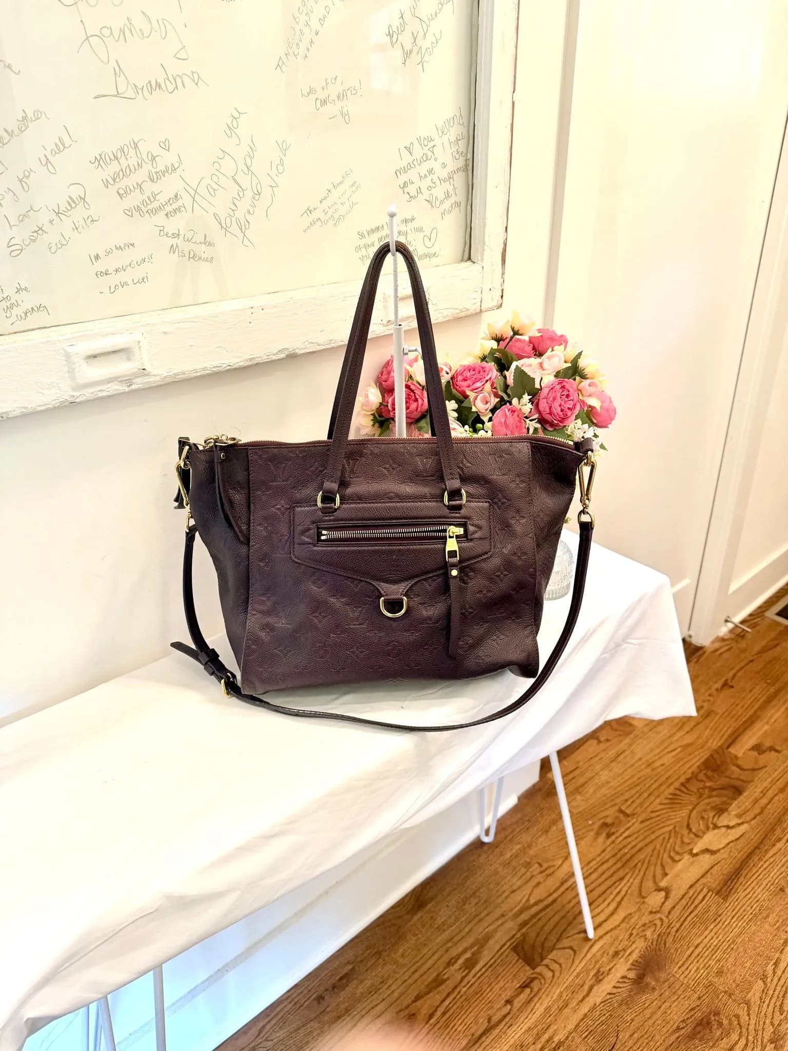 Authenticated Purple Louis Vuitton Empriente Lumineuse Bag — pre-owned luxury designer bag | LaceLuxx