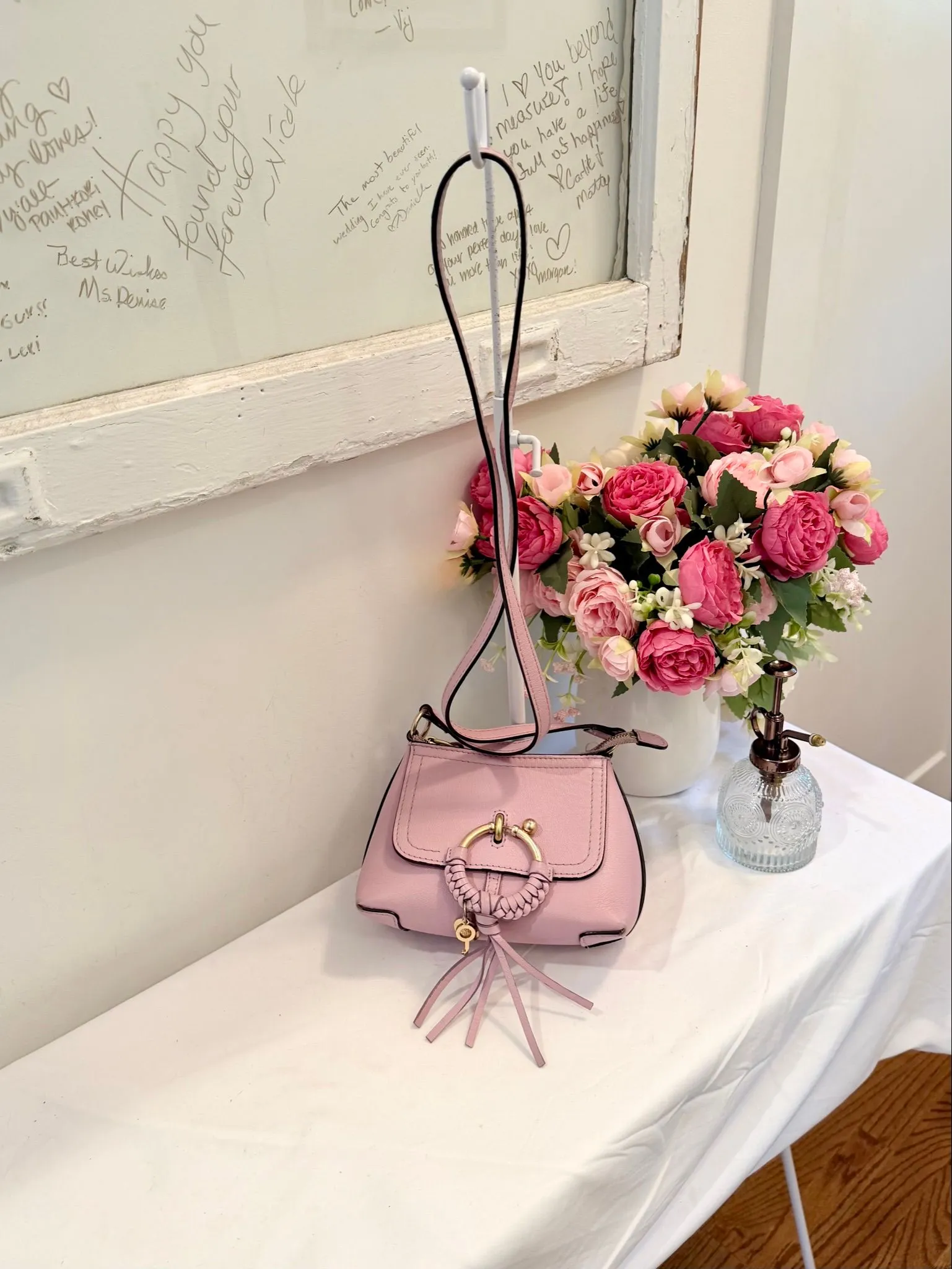 Authenticated See by Chloe Light Pink Mini Joan Bag — pre-owned luxury designer Chloé bag | LaceLuxx