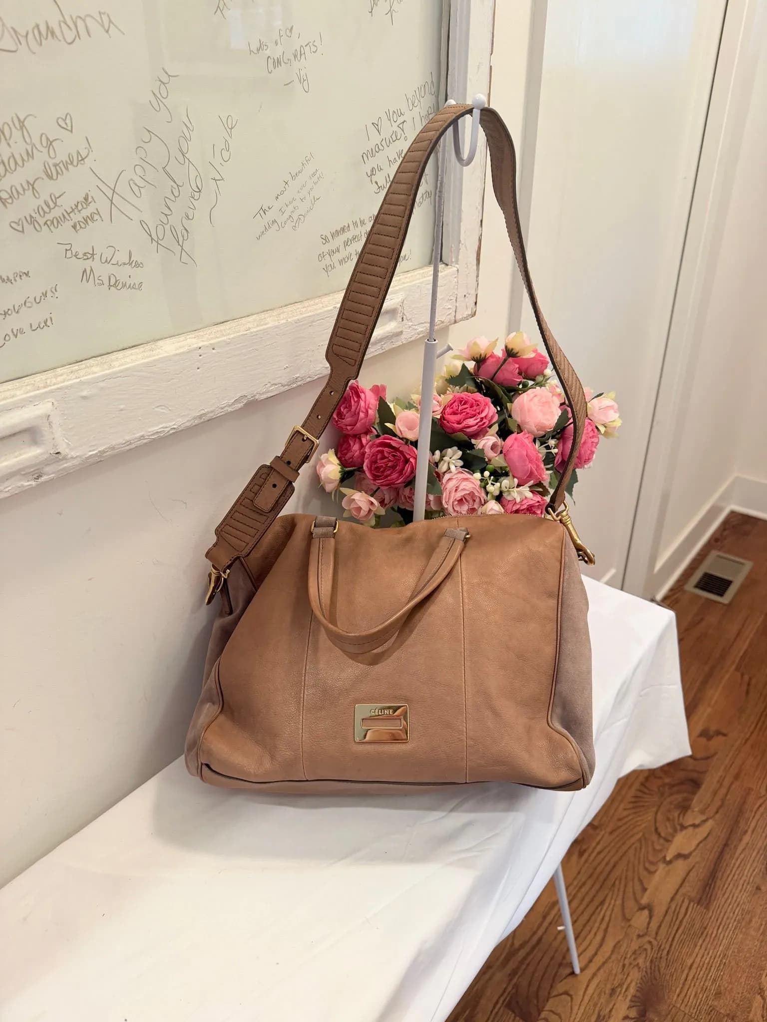 Authenticated Brown Vintage Celine 2Way Bag — pre-owned luxury designer bag | LaceLuxx