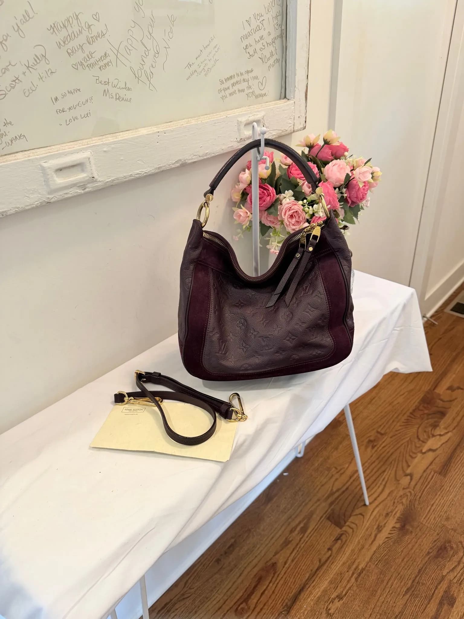Authenticated Louis Vuitton Purple Adacieuse PM Hobo Shoulder Bag — pre-owned luxury designer bag | LaceLuxx