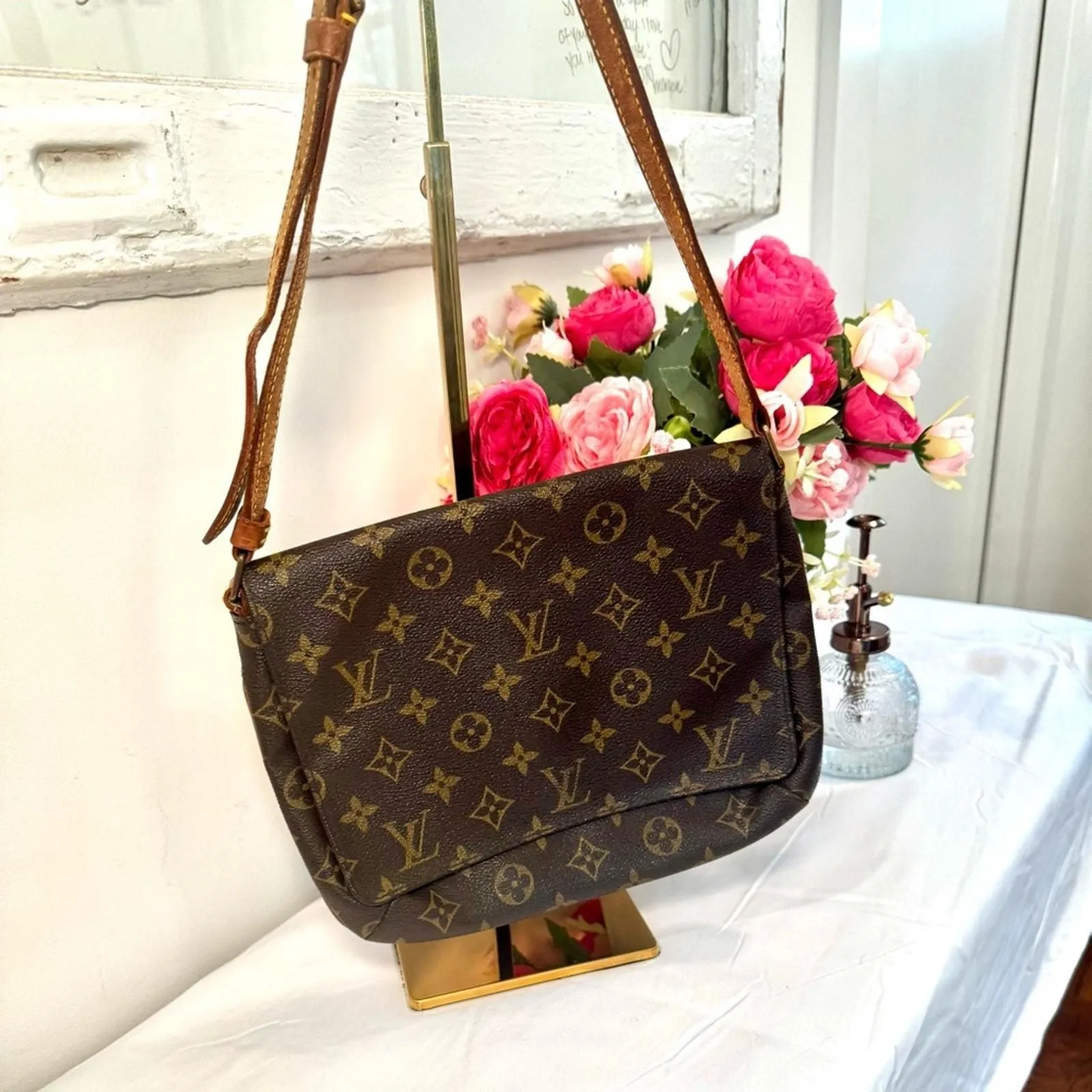 Authenticated Louis Vuitton Monogram Salsa Crossbody — pre-owned luxury designer bag | LaceLuxx